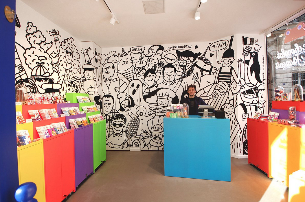 Image du pop up store de la marque le chocolat des français à Paris